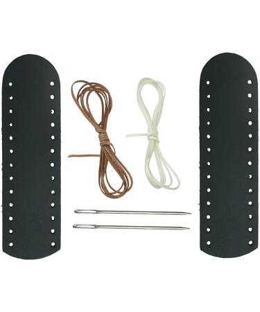 6 Stitched Genuine Leather Wrap Kit for Lever Action Rifle & Shotgun - Black Crazy Horse Leather - Buy Online on SooperMarket.com