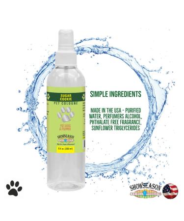 Showseason Sugar Cookie Pet Cologne 2.5 oz for Dogs - Travel Size | Long-Lasting Odor Eliminator | Cruelty-Free & Paraben-Free | Made in USA - Buy Online on SooperMarket.com