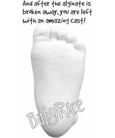 BabyRice Baby Casting Kit - 12x9 Shadow Box Display Frame, Silver Paint - Hand & Foot Casts (White/White) - Buy Online on SooperMarket.com