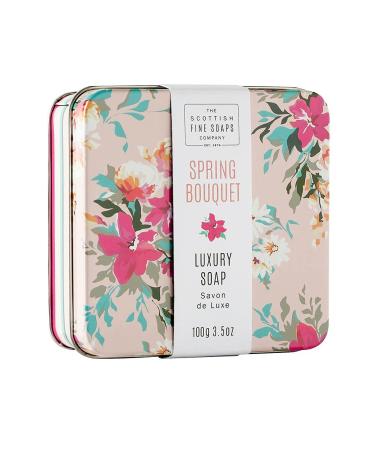 Scottish Soaps Soap In A Tin Floral Spring Bouquet 100g