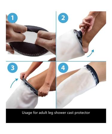 Jbnmvc Waterproof Cast Cover Leg Adult Full Leg Shower Protector Watertight Protection for Foot Ankle Knee Wound - Buy Online on SooperMarket.com