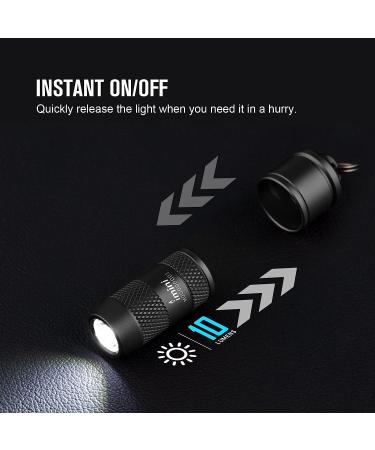 OLIGHT IMINI 10 Lumens Tiny Keychain Flashlight | Portable Quick-Release Small Flashlight | Magnetic Base | Powered by 3 LR41 Button Cells | EDC & Emergency | Black - Buy Online on SooperMarket.com
