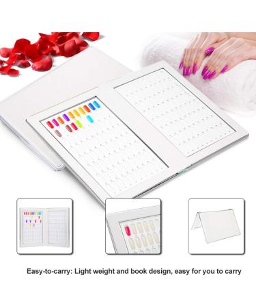 Nail Display Chart 160 Slots Nail Gel Polish Organizer Color Card Nail Polish Color Display Chart Book Nail Swatch Book Nail Art Practice Card(White) - Buy Online on SooperMarket.com