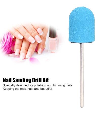 Nail Sanding Drill Bit 0.5 X 0.7in Easy To Store High Strength Nail Polishing Sanding Head Fine Sandpaper with Shaft for Grinding(blue) - Buy Online on SooperMarket.com