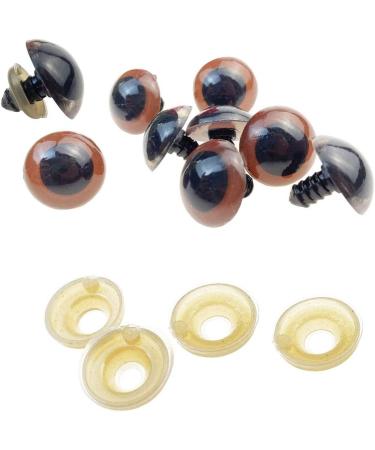 100PCS Brown Plastic Safety Eyes (18mm) for Bear Dolls, Stuffed Animals & Puppet Making - Buy Online on SooperMarket.com