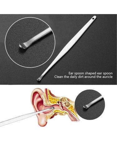 Portable Ear Cleaner Stainless Steel Ear Spoon Set Stainless Steel Ear Wax Remover Reusable Stainless Steel Ear Wax Remover Set Ear Wax Easily Removed Ideal for Personal and Home Use(NO.2) - Buy Online on SooperMarket.com