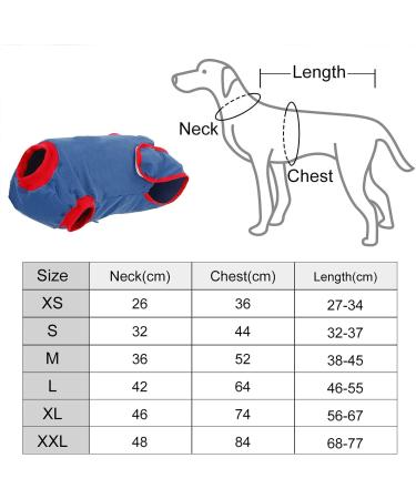 Emwel Dog Recovery Suit Recovery Shirt Abdominal Wound Protector for Large Dogs Puppy Medical Surgical Clothes blue L - Buy Online on SooperMarket.com