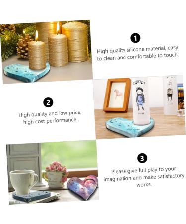 STOBOK 2pcs Coaster Mold DIY Silicone Mold Silicone Coaster Resin Molds Simple Mold Gummie Molds Zip Pull Silicone Molds Simple DIY Mold Silica Gel Crystal Candle Holders White Whitex2pcs 13.6X13CMx2pcs - Buy Online on SooperMarket.com