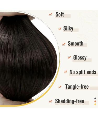 LaaVoo Nano Ring Hair Extensions 18 Inch 50s 50g Darkest Brown Nano Beads Hair Extensions Remy Straight Nano Tip Hair Extensions Real Human Hair #2 18 Inch 1.22Nano#2 - Buy Online on SooperMarket.com