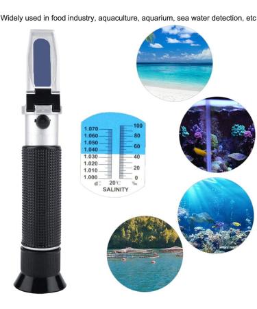 Joyzan Salinometer Salinity Refractometer Handheld Salt Level Analyzer 0 100% Reader with Digital Display Checker Accurate Measurement Readings for Aquariums Aquatic Environments Pools Testing Tool - Buy Online on SooperMarket.com
