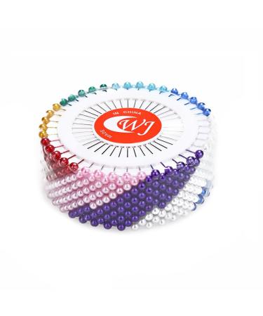 DECORA 480 Pieces Multicolor Sewing Pins Straight Quilting Pearl Head Pins for Christmas and Other Crafts Making Ct023m2p1f