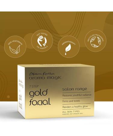 Aroma Magic Gold Facial Kit - 7 Steps Multi-Use Skincare Set for Firming & Toning | Enhance Dull Skin for Youthful Glow | All Skin Types - Buy Online on SooperMarket.com