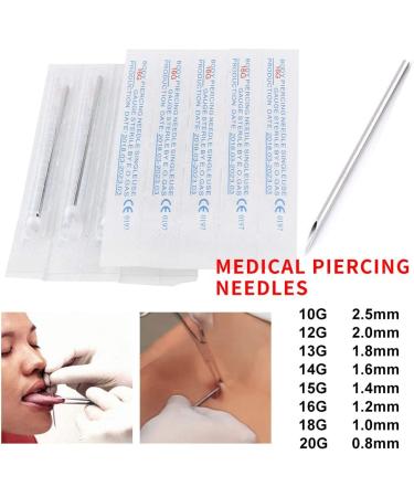 Shuiniba 20G Piercing Needles Set - 5 Pieces for Body, Ear, Navel, Nose, Lip, Nipple - Buy Online on SooperMarket.com
