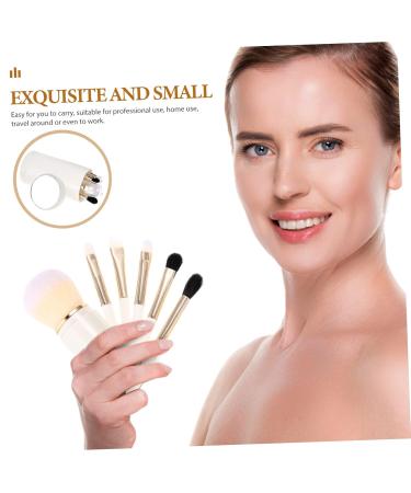 Buy Makeup Brush Set for Women - Portable Nanofiber Cosmetic Brushes - Ideal for Travel & Face Makeup - 10.6x5cm White - Buy Online on SooperMarket.com