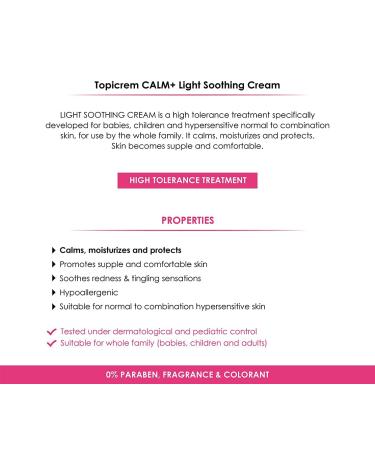 Buy Topicrem CALM+ Light Soothing Cream 40ml - Soothes Sensitive Skin | International Shipping Available - Buy Online on SooperMarket.com
