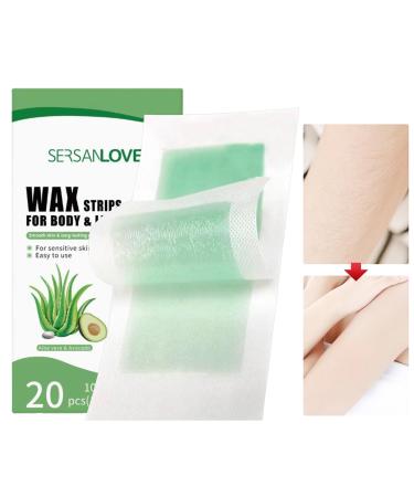 Wax stripes |Wax strip set for face and body |Strip of body wax bikini wax with mild formula for armpits face and legs Bexdug green
