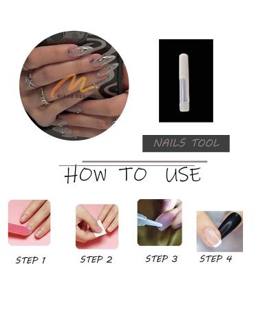 MISUD Press on Nails - Medium Almond Glossy Chrome Swirl Acrylic Stiletto - 24 pcs 3D Pearl Flash False Nails for Stunning Nail Art - Buy Online on SooperMarket.com