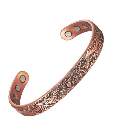 EnerCoppeX Copper Magnetic Bracelet for Women - Detox Jewelry with 3500 Gauss Magnet (CPB-0036SGA)