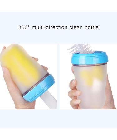 Moum Routes 6-Part Baby Bottle Cleaning Brush Set - Eco-Friendly Non-Slip Handle Interchangeable Sponges Travel Pink Set - Buy Online on SooperMarket.com