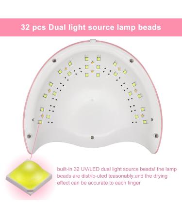 RedFlow UV LED Nail Lamp - Gel Nail Polish Curing Dryer with Infrared Sensor - USB Powered Portable Light for Easy & Quick Use - Buy Online on SooperMarket.com