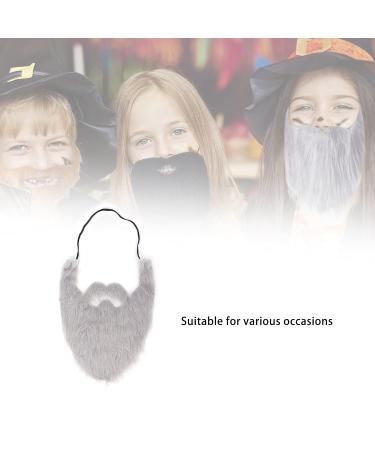 Gray Fake Beard with Elastic Band - Lightweight & Soft Plush for Parties & Festivals | Perfect Trick Prop - Buy Online on SooperMarket.com