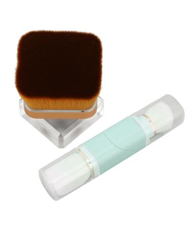 Double Head Makeup Brush 360 Degree Rotation Liquid Brush Soft Hair Durable Portable Size for Blush