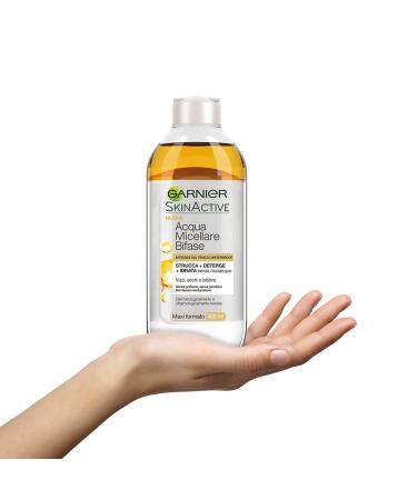 Garnier Micellar Water Biphasic with Argan Oil - 400ml | Waterproof Makeup Remover for All Skin Types - International Shipping Available - Buy Online on SooperMarket.com