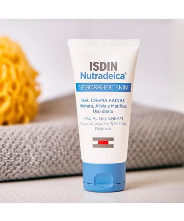 ISDIN Nutradeica Facial Gel Cream 50ml for Seborrheic Skin | Hydrating, Soothing, and Mattifying Formula - Buy Online on SooperMarket.com