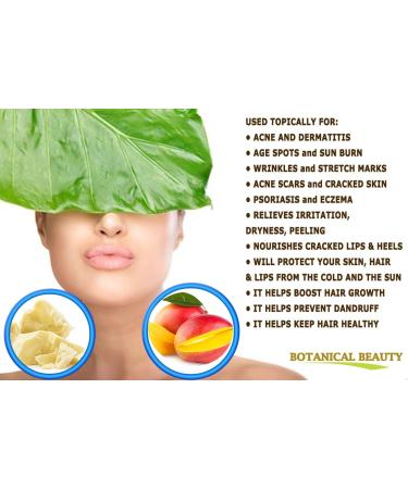 Botanical Beauty 100% Pure Mango Butter - Raw Virgin Refined Natural Skin Moisturizer (8.46 oz) for Lotions Creams & Hair Products - Global Shipping Available - Buy Online on SooperMarket.com
