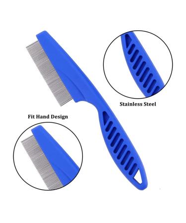 Premium 6-Part Pet Grooming Massage Comb Set for Cats & Dogs - Effective Flea Lice & Tick Removal Tools - Buy Online on SooperMarket.com
