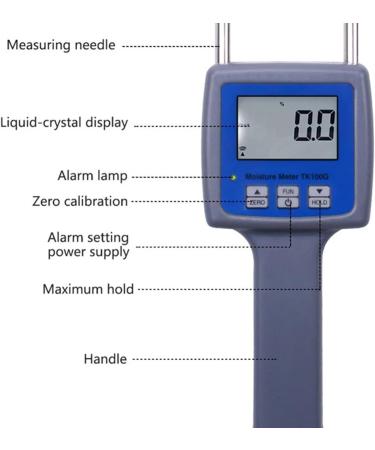 TK100GF Grain Flour Moisture Meter Starch Moisture Tester Corn Wheat Rice Bean Paddy Flax Oats Powder Moisture Meter Analyzer with LCD Display Sensitive Probe 11 Kinds Grain Flours Humidity Tester - Buy Online on SooperMarket.com