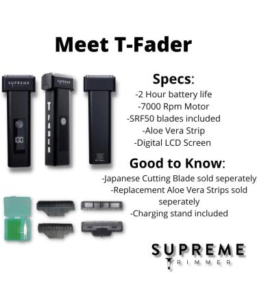 Supreme Trimmer Men's Trimmer & Foil Shaver Bundle - ST5220 T-Shaper Li + STF501 T-Fader Li in Red | Cordless Professional Clippers for Mustache, Beard, and Travel - Buy Online on SooperMarket.com