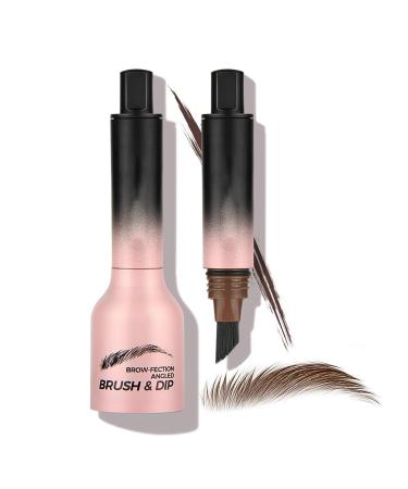 Brow-Fection Angled Brush & Dip Brow Fection Angled Brush & Dip Liquid Eyebrow Brush Brow Fection Brush and Dip (Auburn)
