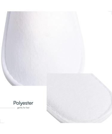 6 Pairs White Disposable Spa Slippers | Summer Cotton, Non-Slip, Breathable | Men and Women - Great for Hotel Guests and Travel - Buy Online on SooperMarket.com