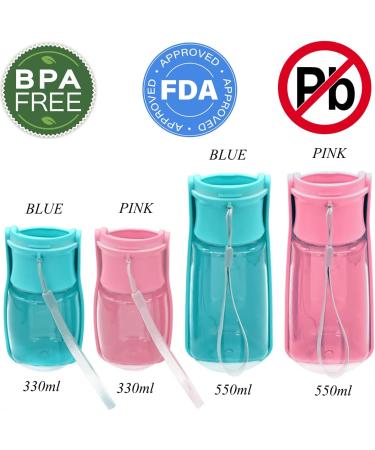 OODOSI Dog Water Bottle - Portable Dispenser for Outdoor Walking, Hiking, Travel - S Blue - Buy Online on SooperMarket.com