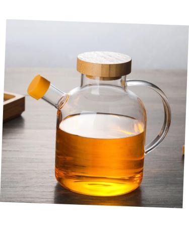 HOMSFOU Glass Terrarium Glass Oil Bottles Oil Pourer Vinegar Dispenser Cruet Bottle Glass Containers with Lids Olive Oil Cruet Seasoning Shakers with Lids Cooking Oil With Cover medium As Shown - Buy Online on SooperMarket.com