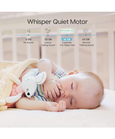 Lupantte Electric Baby Nail Trimmer with Light - 2-in-1 Clippers & 14 Replacement Heads, for Newborns & Adults - Light Green - Buy Online on SooperMarket.com
