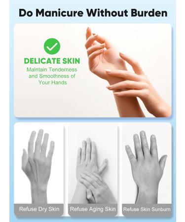 Subay UV Gloves for Gel Nails - Professional UPF50+ Anti-UV Fingerless Gloves in Black - Buy Online on SooperMarket.com