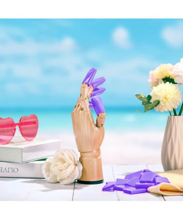 Tanning Finger Tips - 50 Pcs UV Protection Nail Protectors for Gel Nail Remover Caps & Tanning Beds - Purple Finger Sleeves - Buy Online on SooperMarket.com