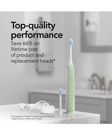 Brightline Rechargeable Sonic Electric Toothbrush ADA Accepted | Adjustable Intensity & Timer | Mint Green - 1 Count - Buy Online on SooperMarket.com