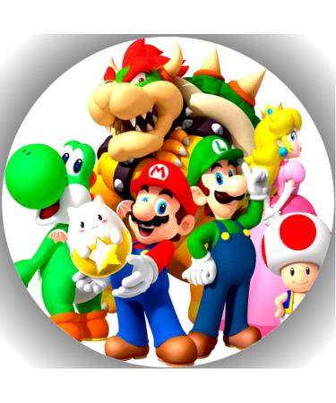 Super Mario Birthday Cake Edible Photo - 20cm Cake Image - Fun Cake D cor for Your Celebration! - Buy Online on SooperMarket.com