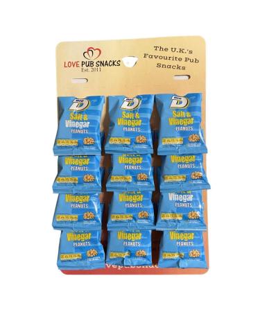 Big D Salt & Vinegar Nuts on a Pub Card 12x50g