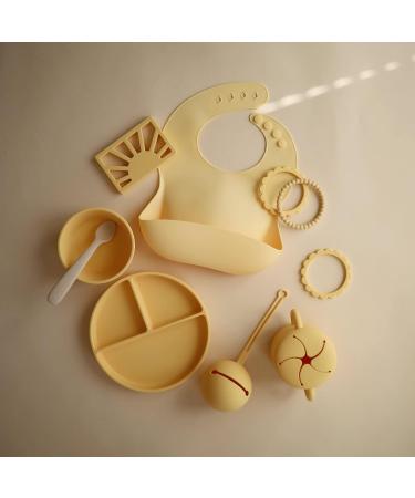 Mushie Silicone Pacifier Box | Safe Storage Holder Case for Babies & Toddlers | High-Quality Baby Accessories | Pale Daffodil - Buy Online on SooperMarket.com
