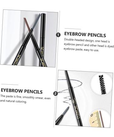 BELLIFFY 2 1 Eyebrow Makeup Tools Eyebrow Waterproof Natural Eyebrow Pen Automatic Rotating Pencil Brow Liner 1 count (Pack of 1) Brown - Buy Online on SooperMarket.com
