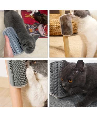 ZBJBinCH 2 Pcs Cat Self Groomer PP Wall Corner Grooming Brush Comfortable Cats Massage Comb for All Long and Short Hair Pet Cats(Gray) - Buy Online on SooperMarket.com