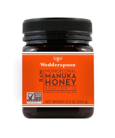 Wedderspoon Raw Monofloral Manuka Honey KFactor 16 8.8 oz (250 g)