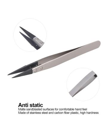High-Quality Plastic & Stainless Steel Tweezers | Carbon Fiber Design for Aerospace & Microelectronics - Buy Online on SooperMarket.com
