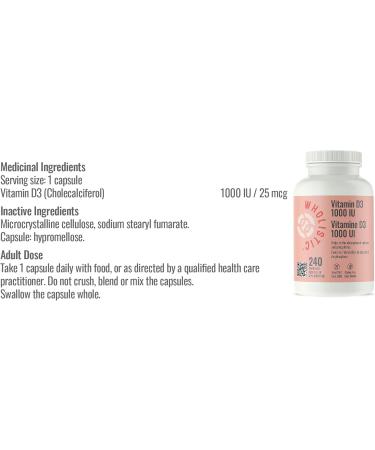 Wholistic Vitamin D3 1000IU 240 caps - Buy Online on SooperMarket.com
