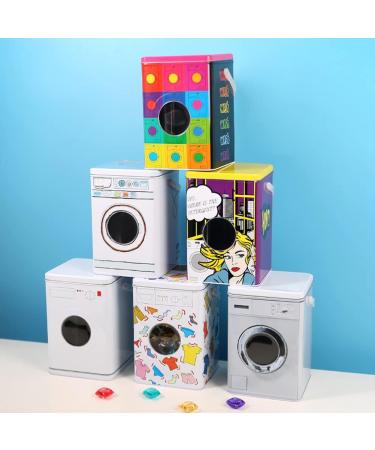 ISAKEN Washing Powder Storage Metal Laundry Powder Storage Box Washing Powder Bucket Detergent Box Laundry Detergent Dispenser Laundry Powder Storage Box Container White - Buy Online on SooperMarket.com