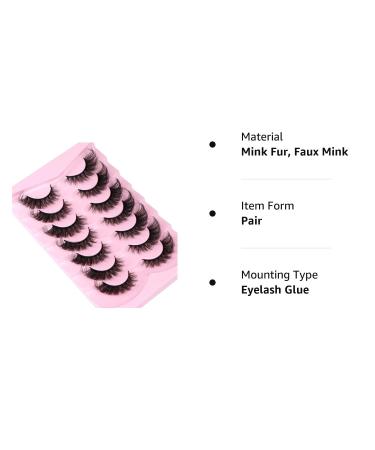 Ruairie 20MM 8D Dramatic Fluffy False Eyelashes Pack - 7 Pairs Wispy Cat Eye & Fox Eye Lashes - Buy Online on SooperMarket.com